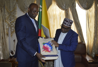 Monsieur Serge Bounda avec SE Azali Assoumani Président de l'Union des Comores